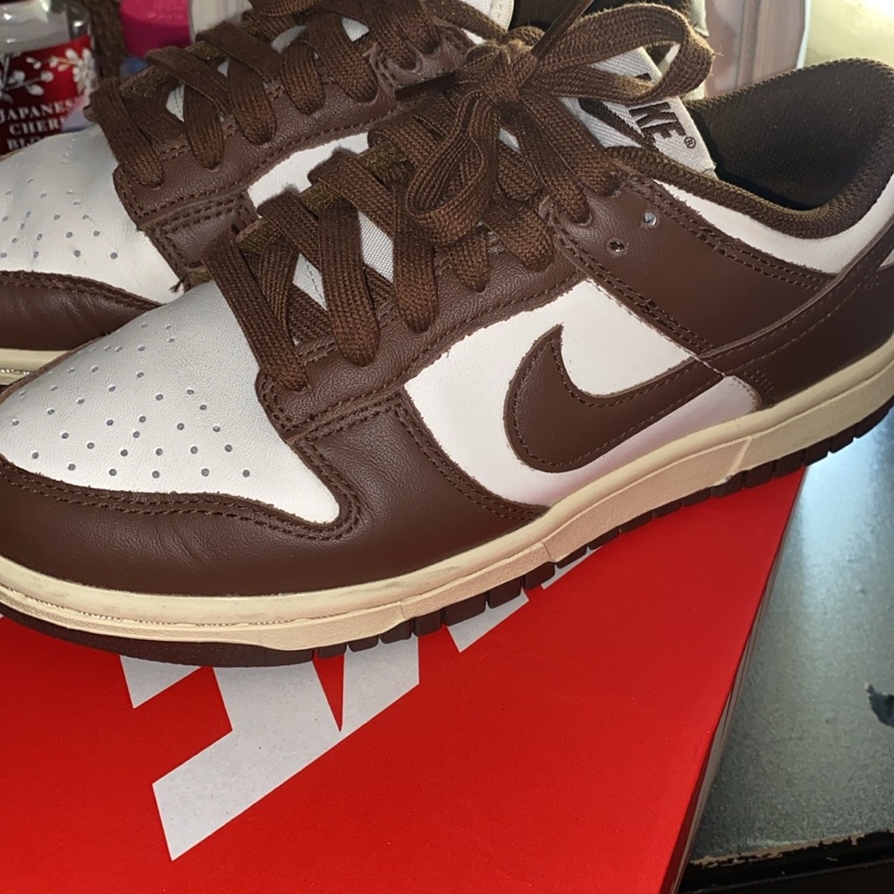 Women Nike dunks size 7 color Cacao